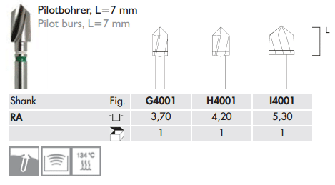 Meisinger Pilot Burs RA L=7 mm