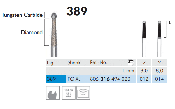 Meisinger Diamond/Tungsten Carbide 389 FG-XL Medium