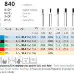 Meisinger Diamond Cylinder Round Edge 840G FG Coarse