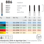 Mesinger Diamond Cylinder Pointed 886H FG Super Coarse