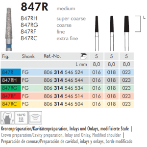 Meisinger Diamond Tapered Round Edge 847RH FG Super Coarse