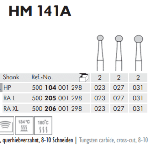 Allport Round Drill Tungsten Carbide HM 141A HP