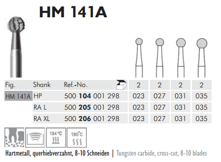 Allport Round Drill Tungsten Carbide HM 141A HP