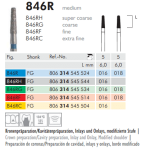 Meisinger Diamond Tapered Round Edge 846RF FG Fine