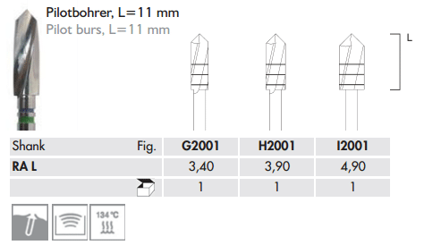 Meisinger Pilot Burs RA L L=11 mm