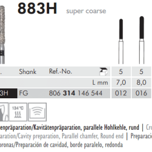 Meisinger Diamond Cylinder Round End 883H Super Coarse