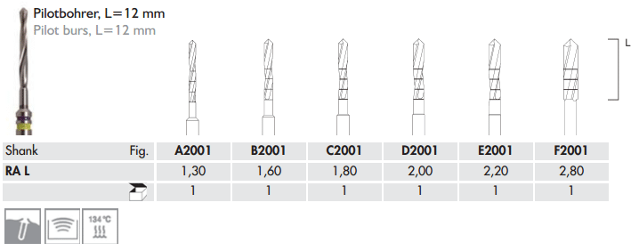 Meisinger Pilot Burs RA L L=12 mm