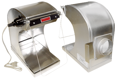 Handler 86D Aluminum Splash Hood 6" Wide with Light