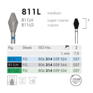 Meisinger Diamond Double Cone Barrel 811LG FG Coarse 037 L 4.0