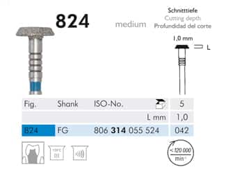 Meisinger Diamond Depth Cutter 824 FG Medium 042