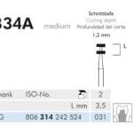 Meisinger Diamond Depth Cutter 834A FG Medium 031