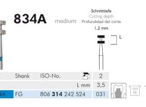 Meisinger Diamond Depth Cutter 834A FG Medium 031