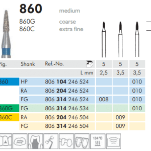 Meisinger Diamond Flame 860C RA 009 Extra Fine L 3.5