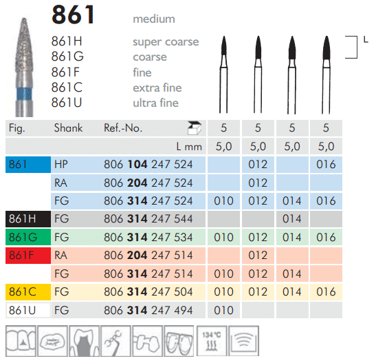Meisinger Diamond Flame 861G FG Coarse