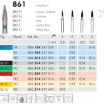 Meisinger Diamond Flame 861U FG 010 Ultra Fine L 5.0mm
