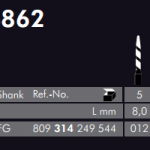 Meisinger Germany Black Cobra Diamond Bur # B862 - FG