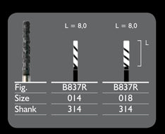 Black Cobra Diamond Bur # B837R - FG Meisinger Germany