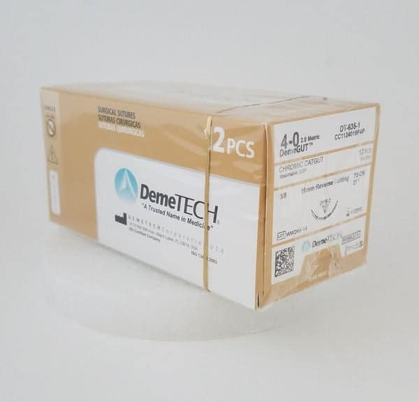 DEMETECH Chromic Gut 4-0 DFS-2/19MM 30"/75CM #DT-635-1