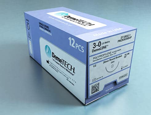 DEMETECH Polypropylene 6-0 DP-1/11MM 18"/45CM #DT-8697-1