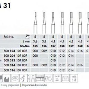 Meisinger Tungsten Carbide Burs, All Shanks & Sizes, 5/pk #HM1