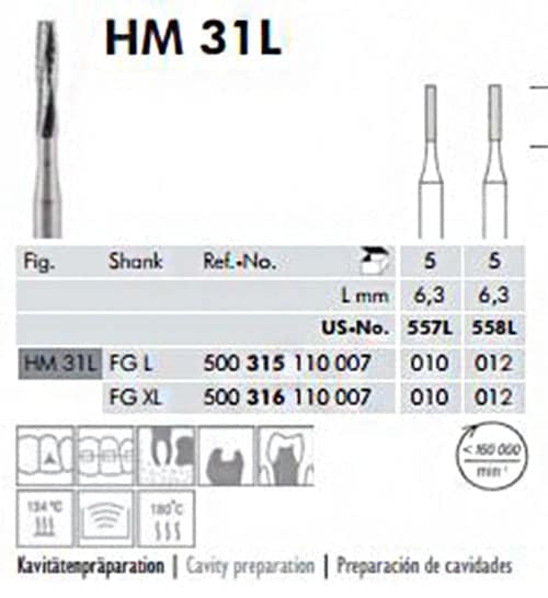 Meisinger Tungsten Carbide Burs, All Shanks & Sizes, 5/pk #HM1