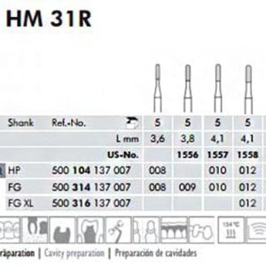 Meisinger Tungsten Carbide Burs, All Shanks & Sizes, 5/pk #HM1