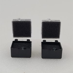 1" Crown Boxes - Plastic Clear Top w/ Preinserted Foam, 1,000/Box