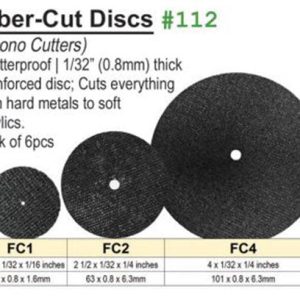 Meta Dental Corp Fiber Cut Discs, All sizes 6/pk #112