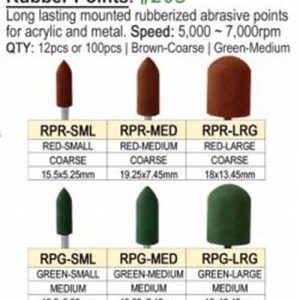 Meta Dental Corp Rubber Points, All Types & Sizes, 12/pk or 100/pk #205