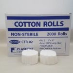 Plasdent Corporation Cotton Rolls, Non-Sterile Medium #2 2,000/pk