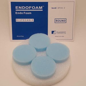 Plasdent Corporation Blue Disposable Endo Foams Inserts, Round