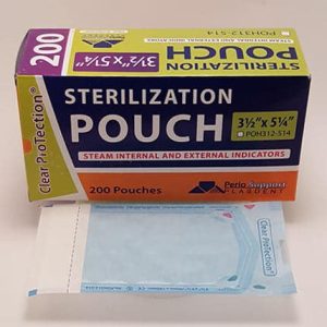 Plasdent Corporation Sterilization Pouches 3-1/2"x5-1/4" 200/pk