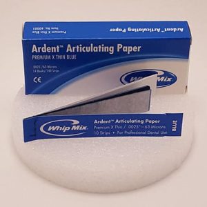 Whip Mix Ardent Articulating Paper Premium X-Thin Blue/Impregnated #60001 (SPECIAL PRICE: 2 QTY LEFT)