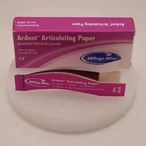 Whip Mix Ardent Articulating Paper Quadrant/Red/Blue Curved #60008 (SPECIAL PRICE: 2QTY LEFT)