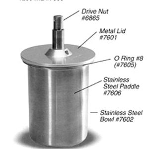 Whip Mix Stainless Steel Bowl and Lid #7600 1200mL (1000g cap.) for Vac-U-Mixer #08842