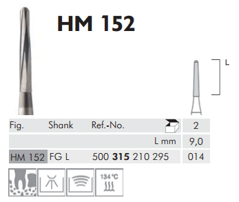 Meisinger Cutters Tungsten Carbide HM 152 FG L 014