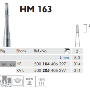 Meisinger Surgical Cutters of Tungsten Carbide HM163 HP 014