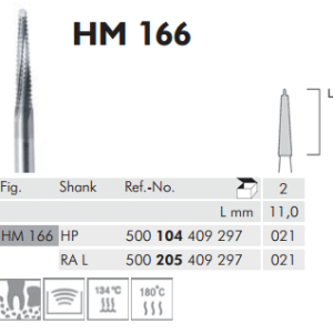 Meisinger Surgical Cutters of Tungsten Carbide HM166 RA L 021