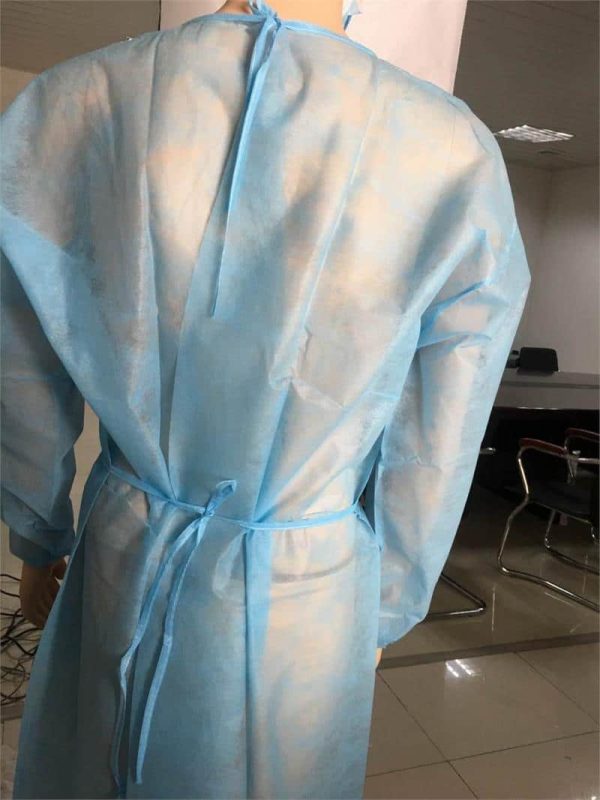 Isolation Gowns Level 1 Disposable Non Woven Blue 10/pk