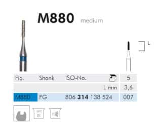 Meisinger Micro Diamond M880 FG 007 Medium L 3.6mm