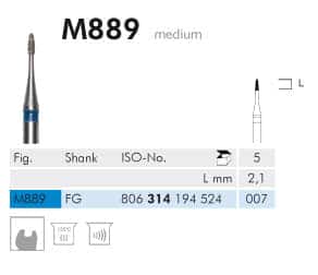 Meisinger Micro Diamond M889 FG 007 Medium L 2.1mm