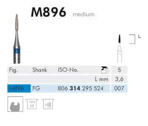Meisinger Micro Diamond M896 FG 007 Medium L 3.6mm