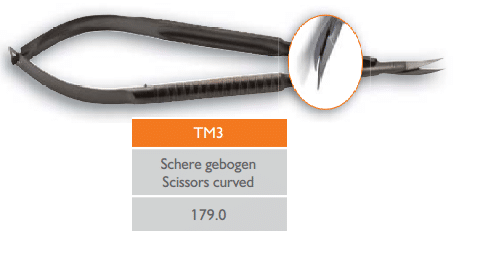 Meisinger Micro-surgical Instruments Scissors curved 1/pk