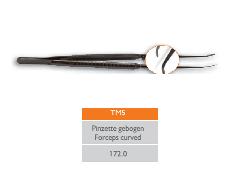 Meisinger Micro-surgical Instruments Forceps curved 1/pk