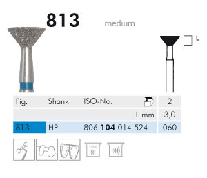 Meisinger Diamond Inverted Cone 813 HP Medium 060 - 2/pk