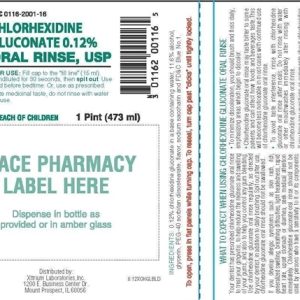 RX Labs Chlorhexidine Gluconate 0.12% Oral Rinse 4oz. Btl.
