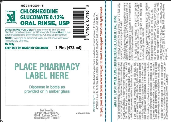 RX Labs Chlorhexidine Gluconate 0.12% Oral Rinse 16oz. Btl.