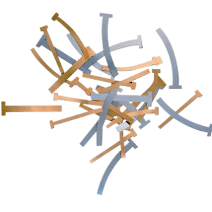 Pulpdent T-Bands Brass Staight Wide 100/pk.