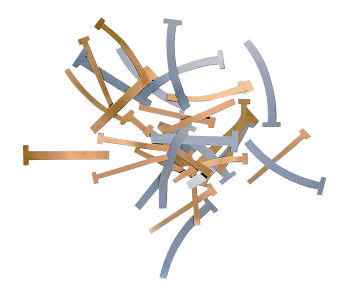 Pulpdent T-Bands Brass Staight Wide 100/pk.