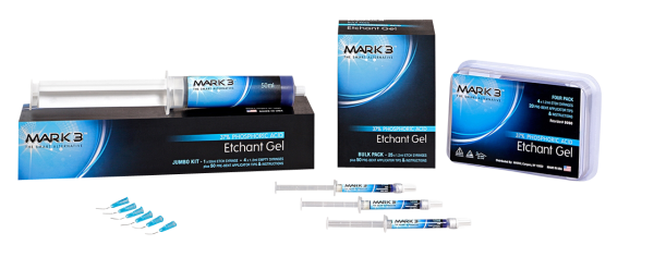 MARK3 Etchant Gel 37% Bulk Pack 25/bx. (25x1.2ml. Syr. & 50 Tips)